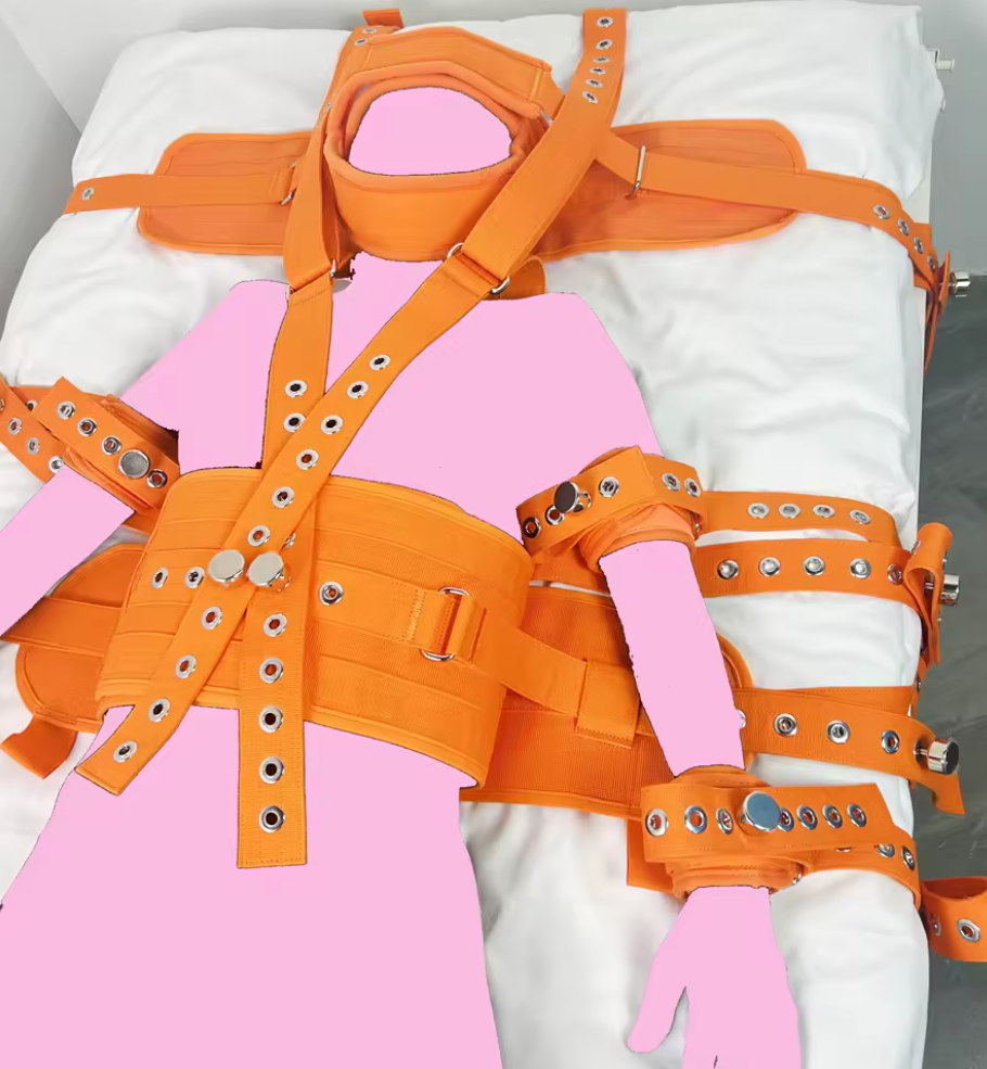 Shoulder Strap Extra Strong Asylum Bed Restraints System - Harness Bondage 8 Fixation Points for Ultimate Control