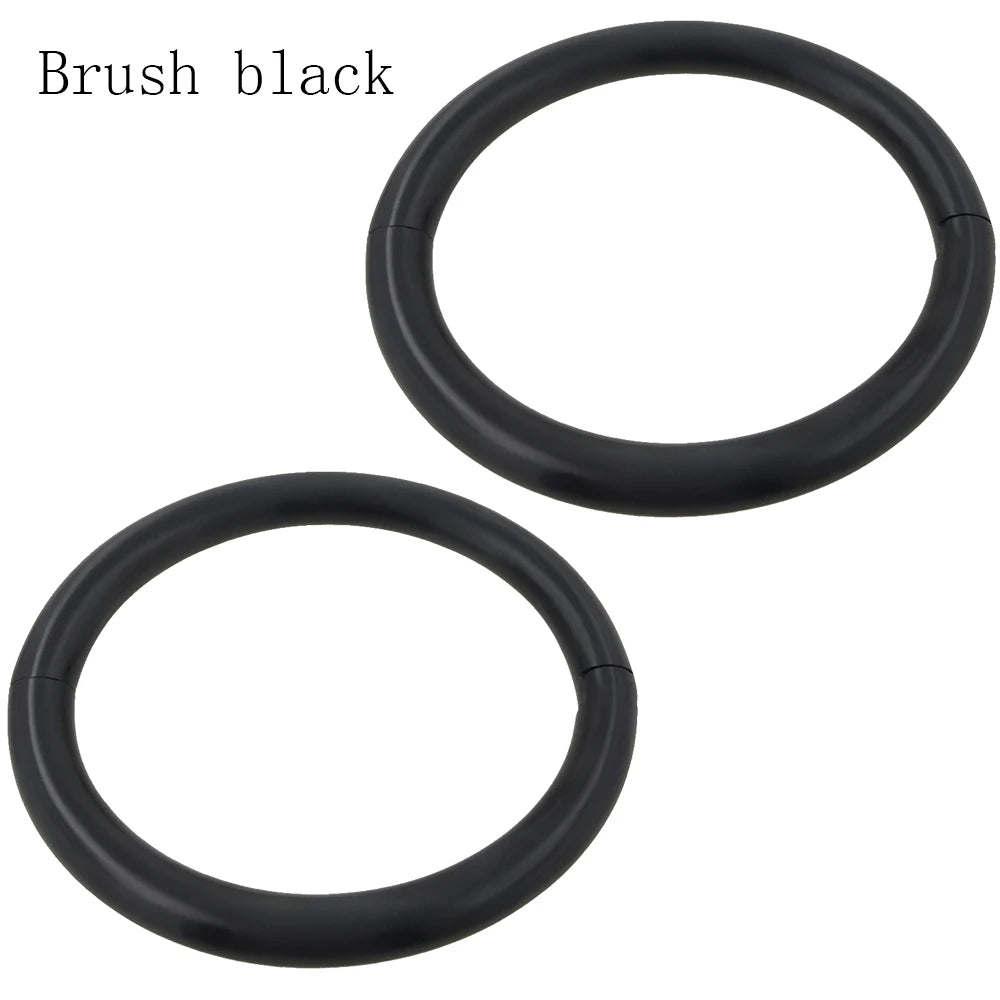 8mm Thick Round Solid Stainless Steel Oval Locking Cuffs – Bondage Restraints for Wrist or Ankle - Eternity