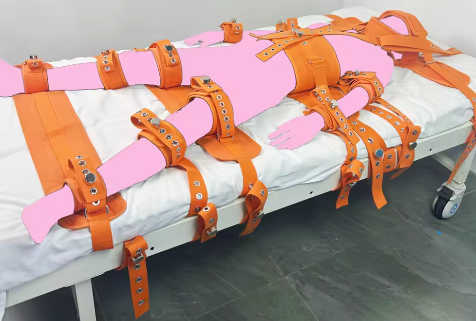 Shoulder Strap Extra Strong Asylum Bed Restraints System - Harness Bondage 8 Fixation Points for Ultimate Control