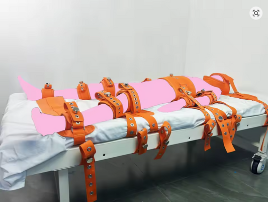 Asylum Bed Restraints System - Harness Bondage 7 Fixation Points for Ultimate Control