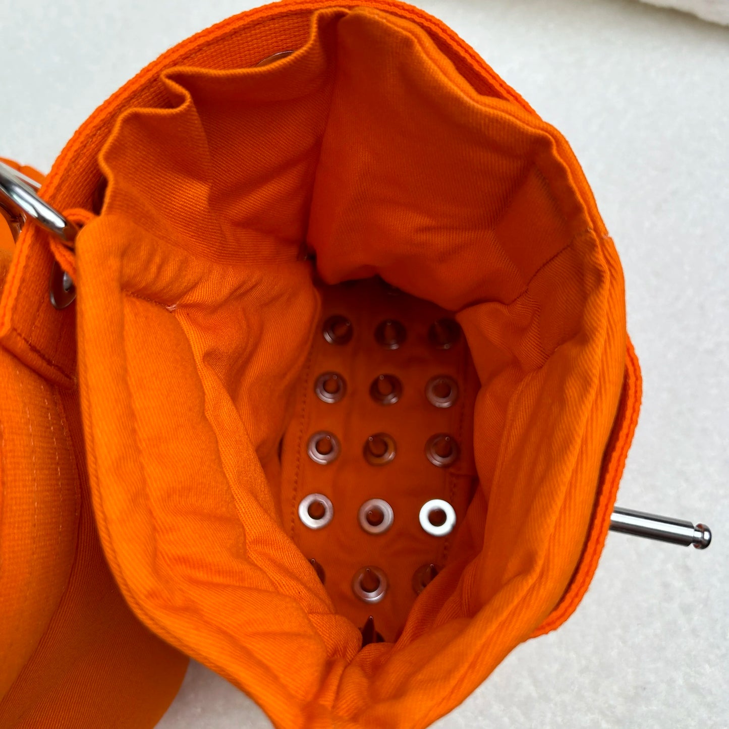 Spiked Foot Bondage Booties – Orange - Soft Padded BDSM Restraints for Crawling & Medical Play