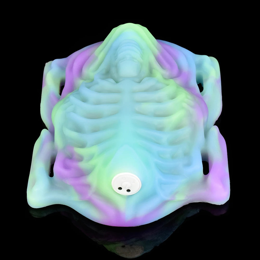 My Sweet Little Parasite - Vibrating Silicone Strap On Thigh Monster Grinder Vulva Masturbator Glow In The Dark