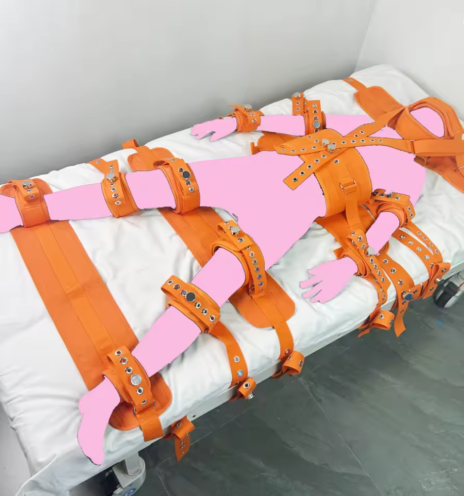 Shoulder Strap Extra Strong Asylum Bed Restraints System - Harness Bondage 8 Fixation Points for Ultimate Control