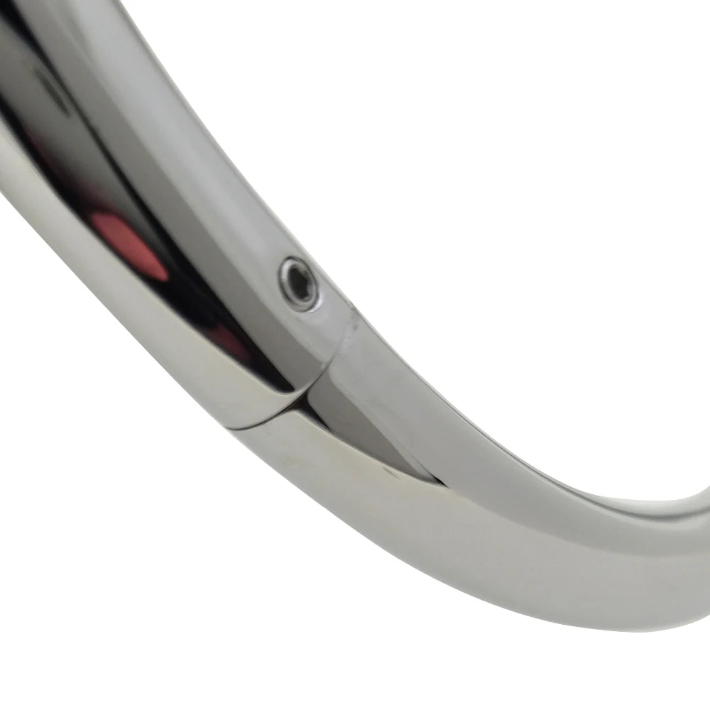 10mm Thick Round Solid Stainless Steel Locking Submission Collar Eternity