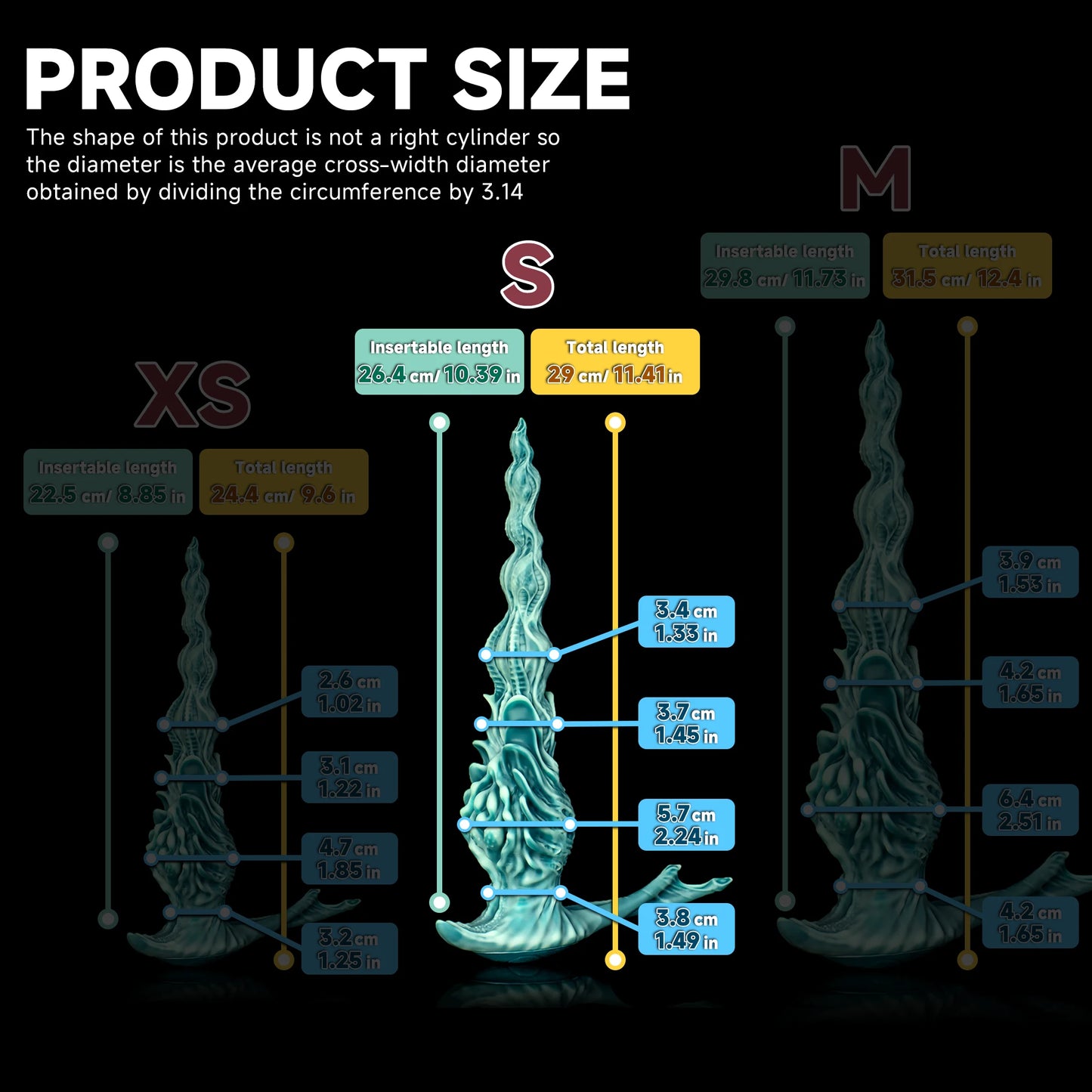 The Harbinger - Silicone Monster Dildo Anal Plug Prostate Massager XSmall to XLarge
