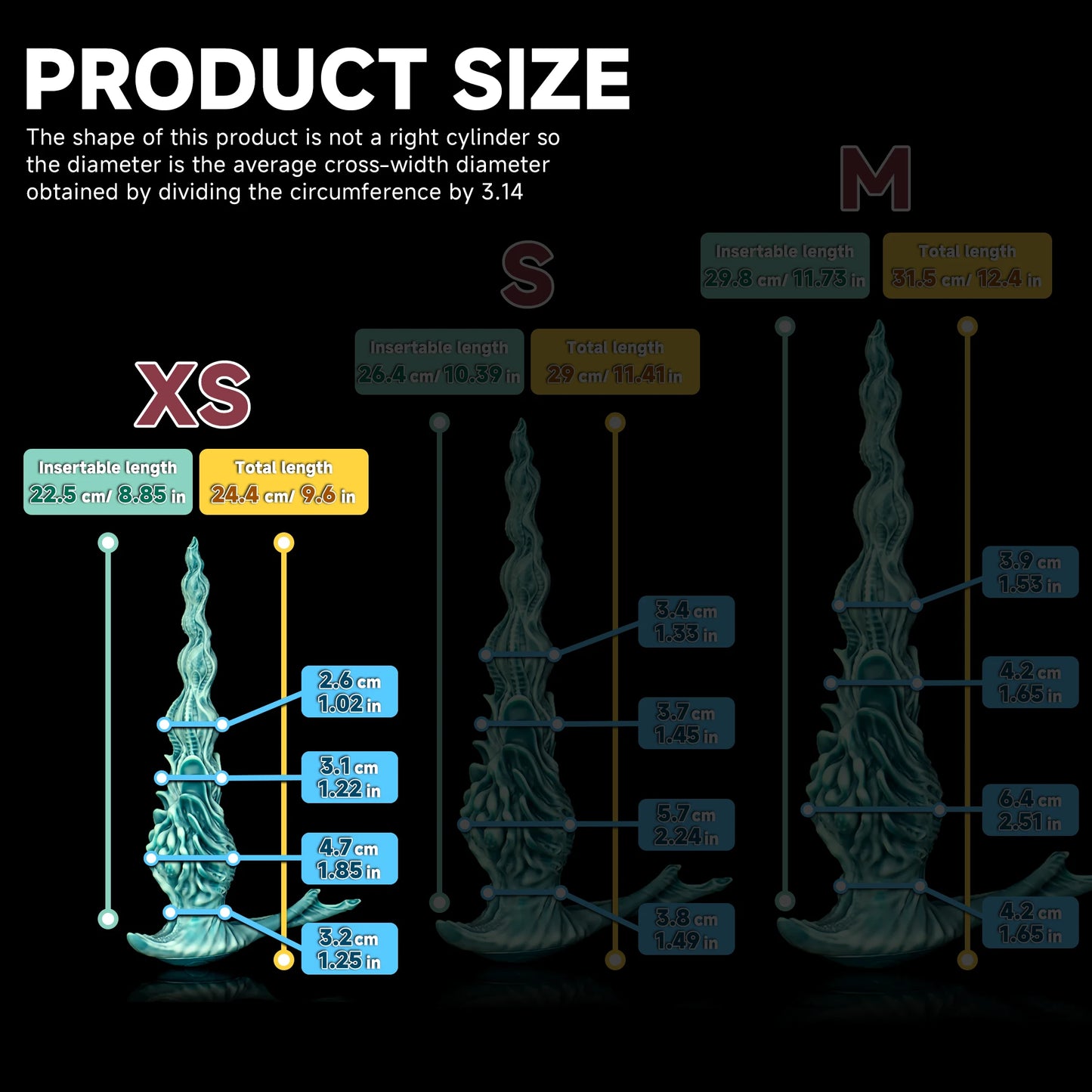 The Harbinger - Silicone Monster Dildo Anal Plug Prostate Massager XSmall to XLarge