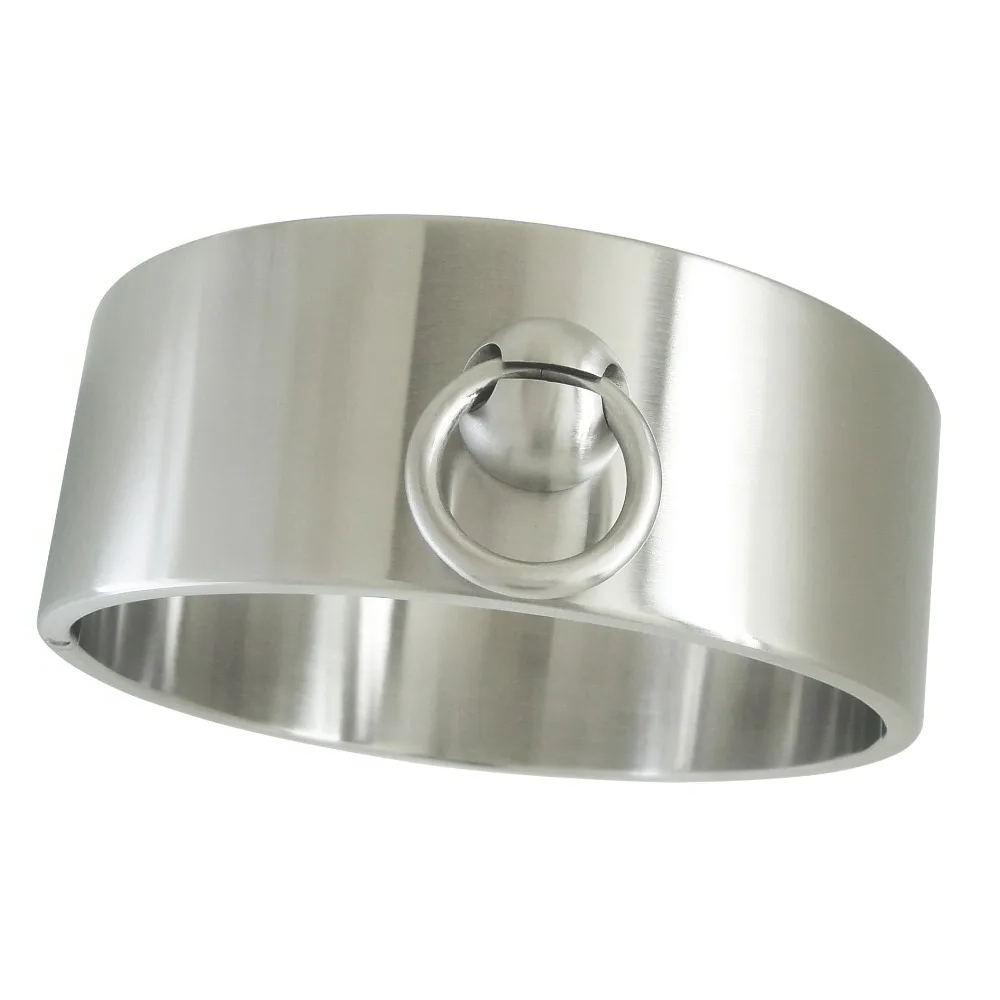 Heavy-Duty Locking Stainless Steel Posture Slave Collar – 60mm Tall BDSM Choker with Screw Lock
