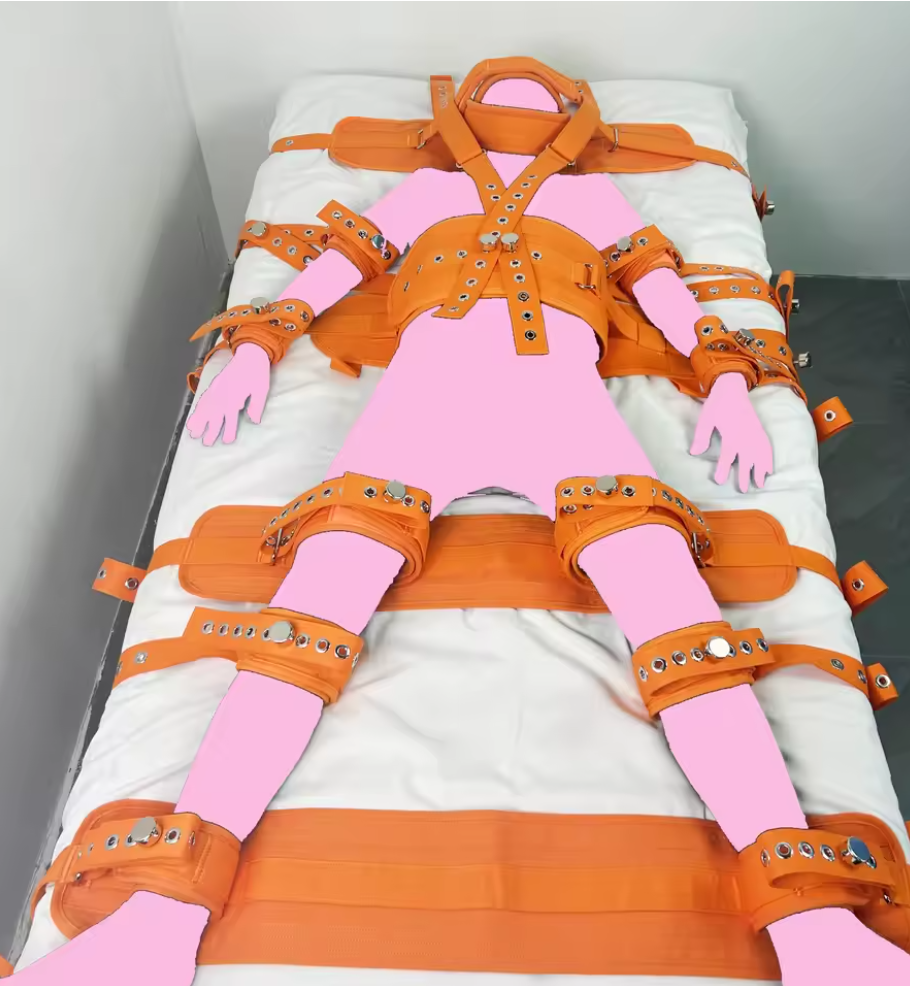 Shoulder Strap Extra Strong Asylum Bed Restraints System - Harness Bondage 8 Fixation Points for Ultimate Control