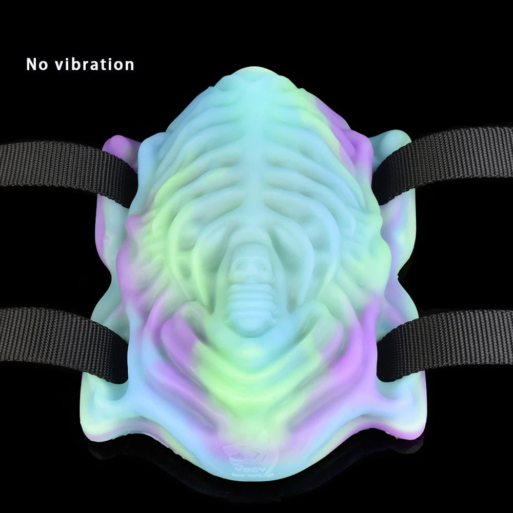 My Sweet Little Parasite - Vibrating Silicone Strap On Thigh Monster Grinder Vulva Masturbator Glow In The Dark