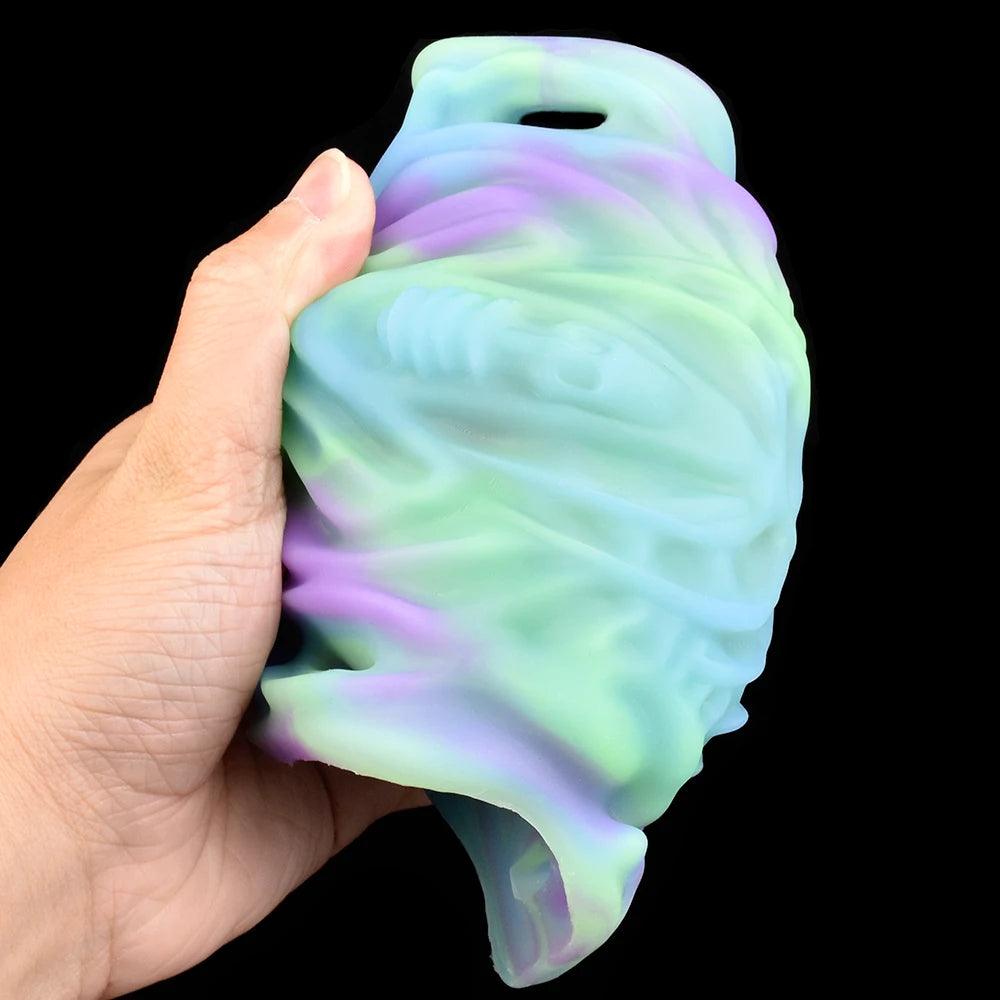 My Sweet Little Parasite - Vibrating Silicone Strap On Thigh Monster Grinder Vulva Masturbator Glow In The Dark