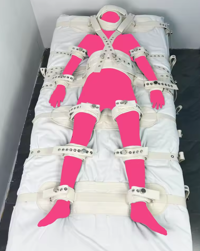 Shoulder Strap Extra Strong Asylum Bed Restraints System - Harness Bondage 8 Fixation Points for Ultimate Control