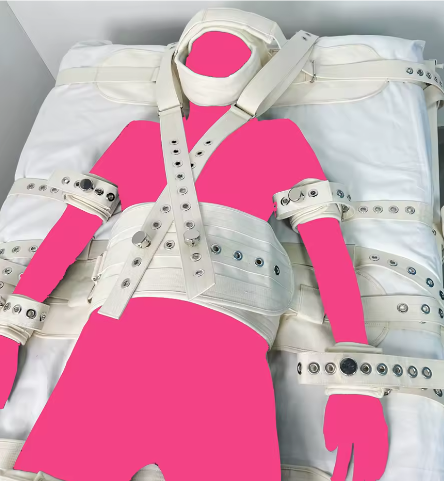 Shoulder Strap Extra Strong Asylum Bed Restraints System - Harness Bondage 8 Fixation Points for Ultimate Control