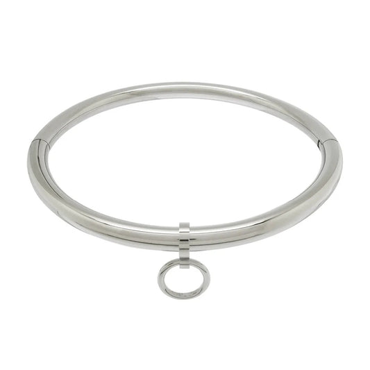 10mm Thick Round Solid Stainless Steel Locking Submission Collar Eternity