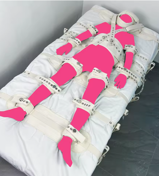 Shoulder Strap Extra Strong Asylum Bed Restraints System - Harness Bondage 8 Fixation Points for Ultimate Control