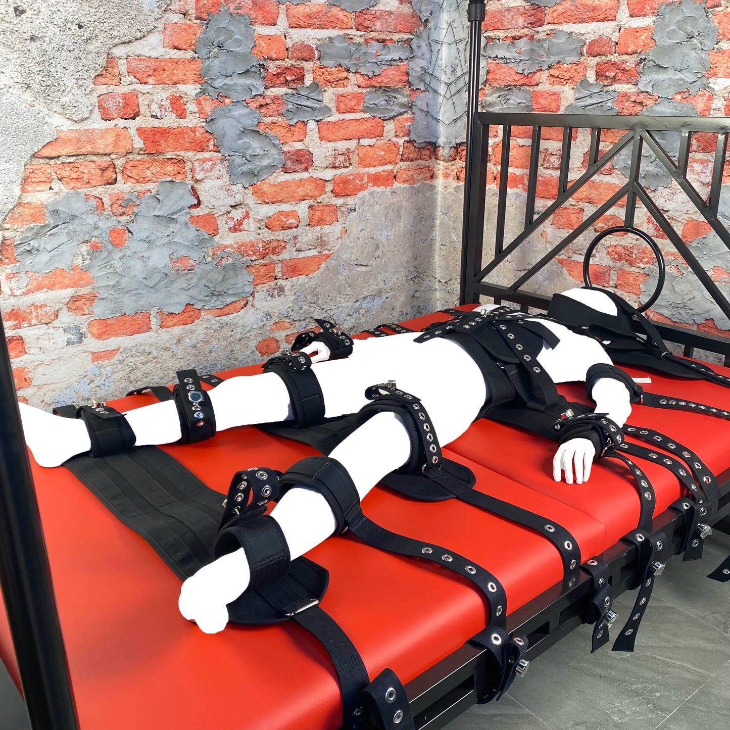 Shoulder Strap Extra Strong Asylum Bed Restraints System - Harness Bondage 8 Fixation Points for Ultimate Control