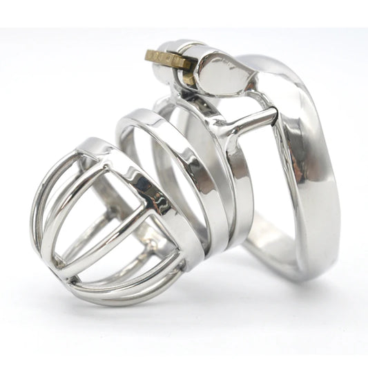 Stainless Steel Cock Cage Chastity Device -Metal Prisoner