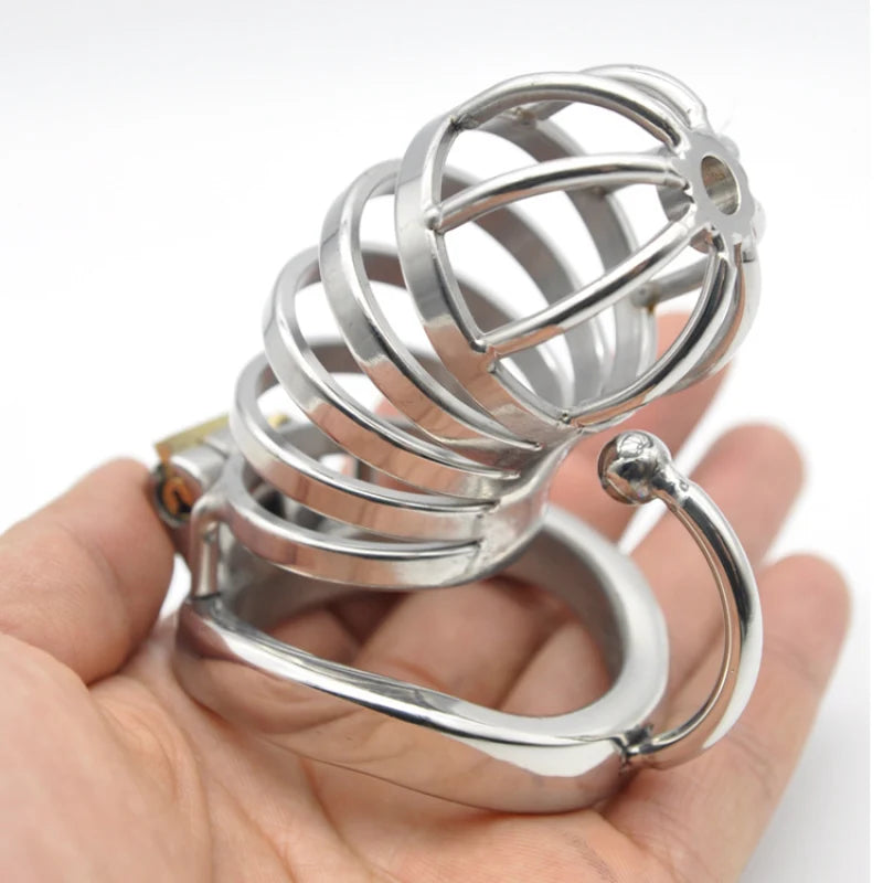 Chaste Bird Stainless Steel Male Chastity Large Cage with Base Arc Ring Devices C276