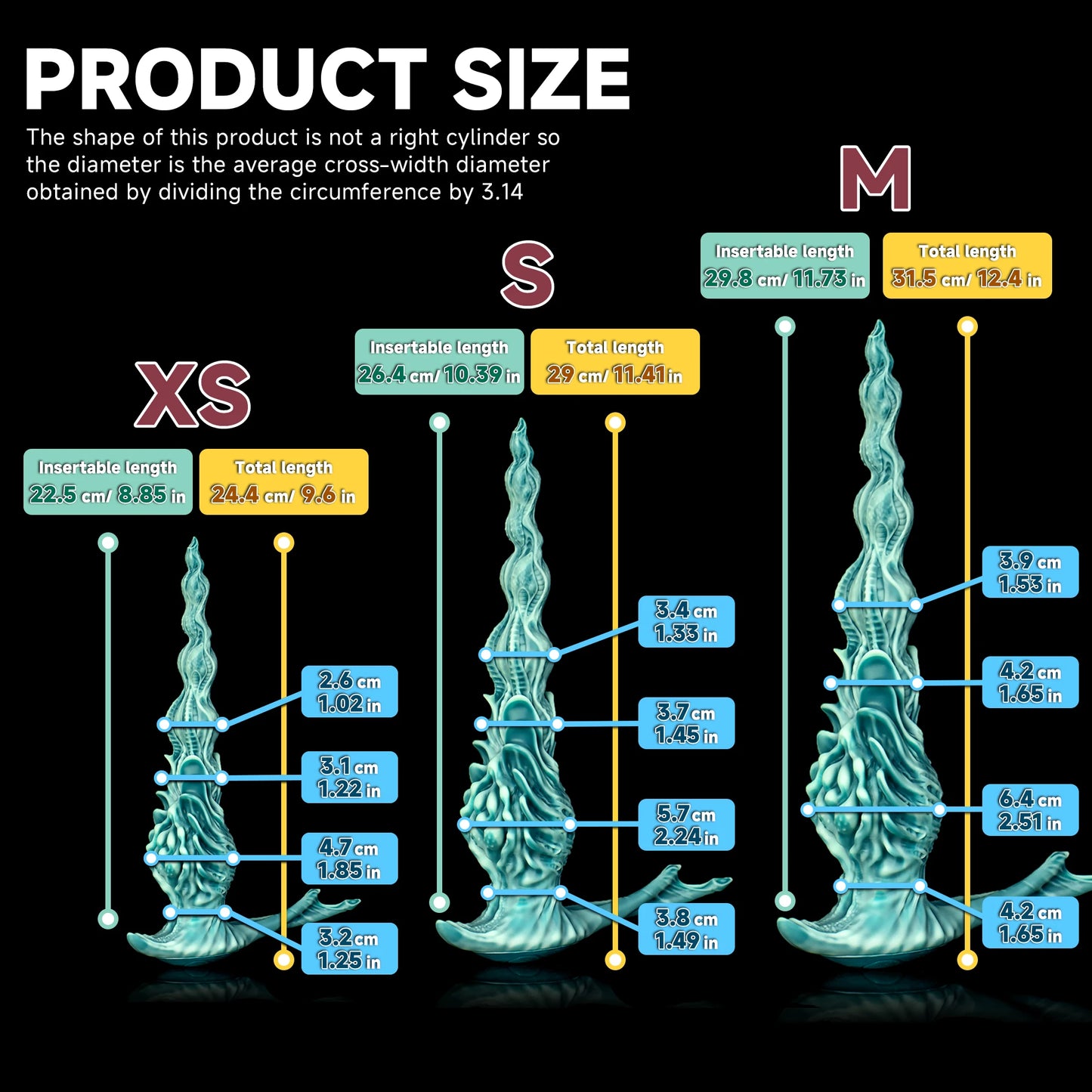The Harbinger - Silicone Monster Dildo Anal Plug Prostate Massager XSmall to XLarge