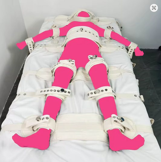 Asylum Bed Restraints System - Harness Bondage 7 Fixation Points for Ultimate Control