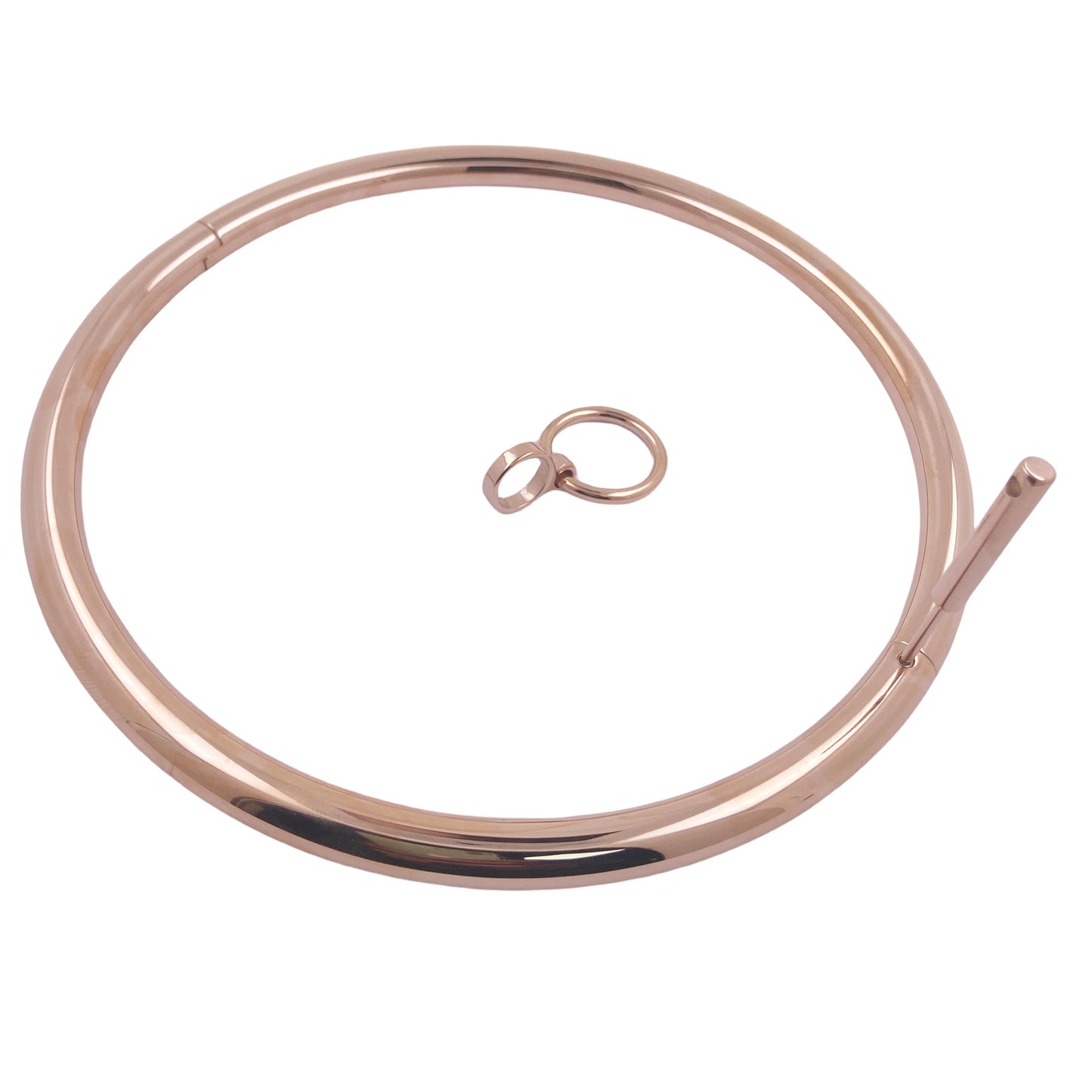 10mm Thick Round Solid Stainless Steel Locking Submission Collar Eternity