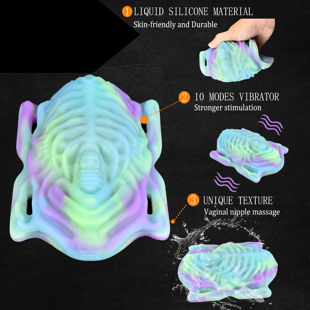 My Sweet Little Parasite - Vibrating Silicone Strap On Thigh Monster Grinder Vulva Masturbator Glow In The Dark