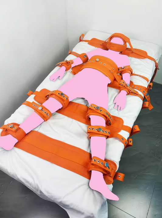 Asylum Bed Restraints System - Harness Bondage 7 Fixation Points for Ultimate Control
